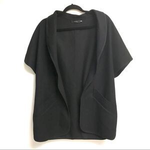 ARITZIA Wool Laverton Poncho Blazer Jacket Blazer Black XXS/XS